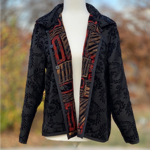 Coldwater Creek Reversible Velvet Jacket ~ Women’s PM - Picture 2 of 10